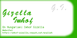 gizella imhof business card